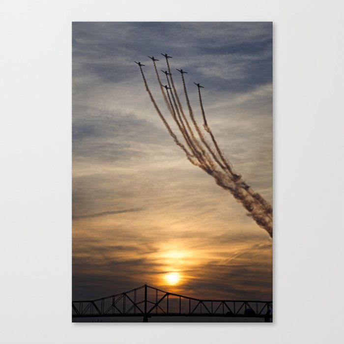 Airplanes over Louisville Canvas Print