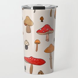 Mushroom Pattern Travel Mug