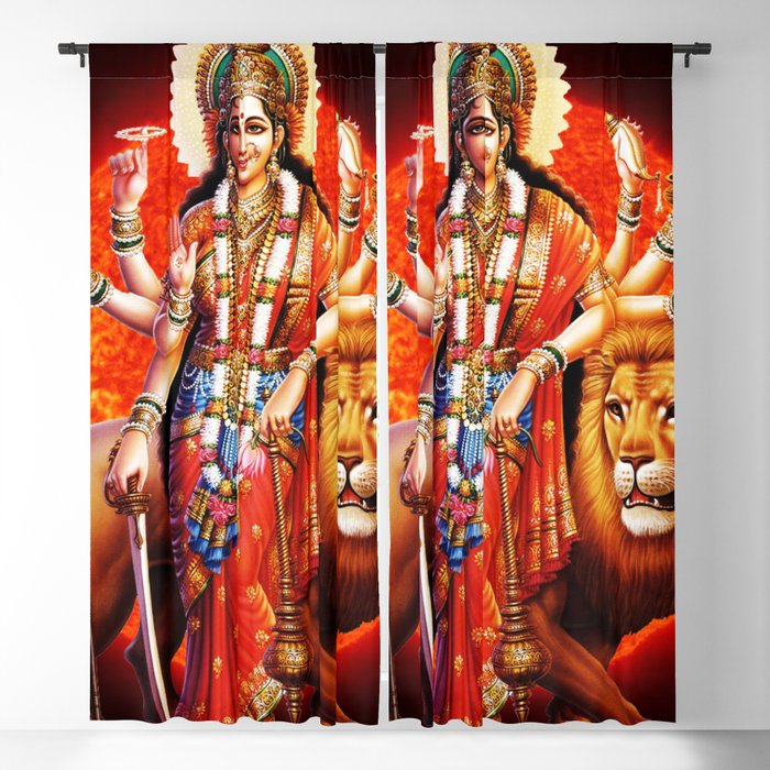 Hindu Durga 8 Blackout Curtain