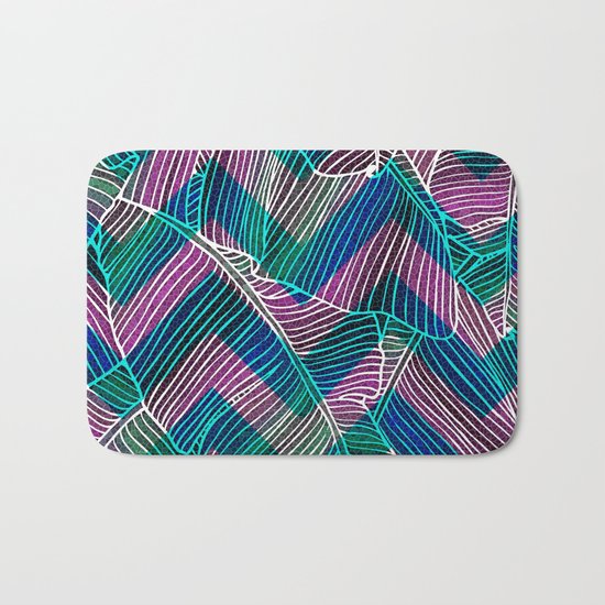 Foliage Pattern Bath Mat