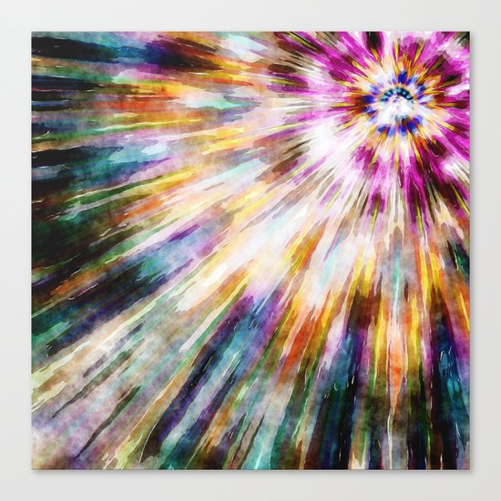 Vintage Tie Dye Canvas Print