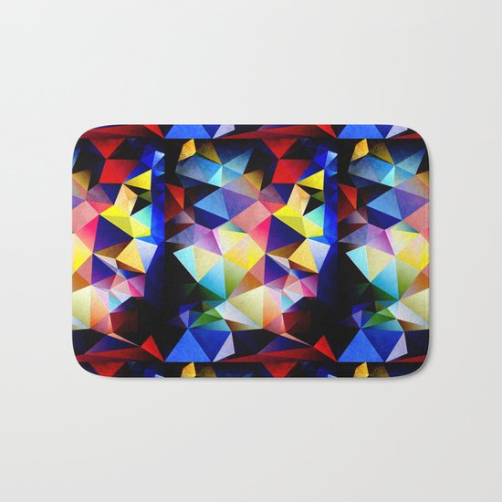 Abstract Triangles And Texture Bath Mat