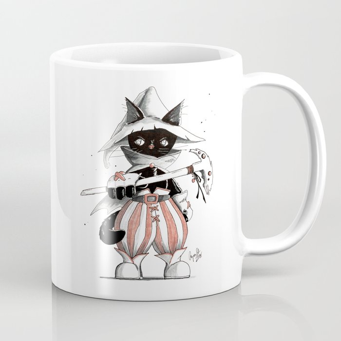 Black Mage Black Cat Coffee Mug