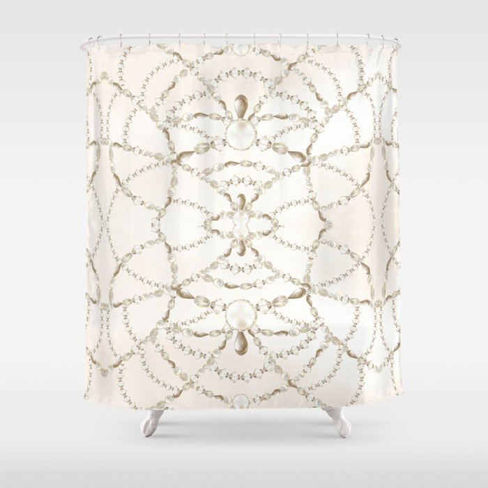 Beaded Pearls Shower Curtain By Castlefielddesign Society6