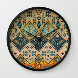 Boho Oriental Traditional Berber Handmade Moroccan Fabric Style Wall Clock