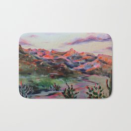 Tucson Sunset by the Catalina foot hills - Thimble peak Bath Mat