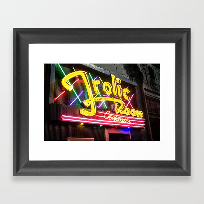 The Frolic Room Neon Sign Hollywood Ca Framed Art Print