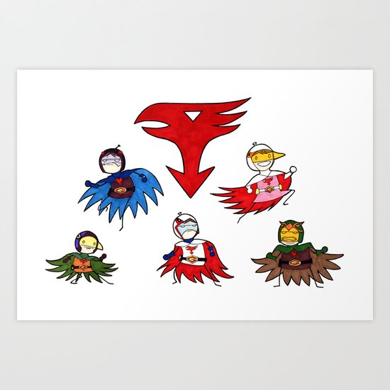 Gatchaman! Art Print