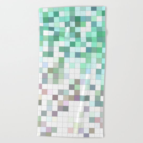 Light bathroom mosaic Beach Towel