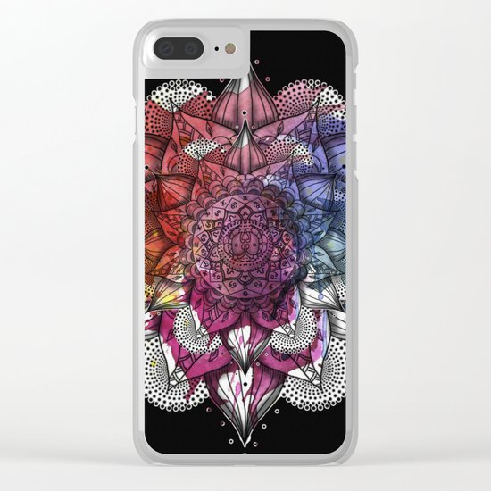 Floral Mandala Clear iPhone Case