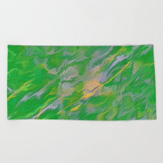 Pearl Green Water Beach Towel