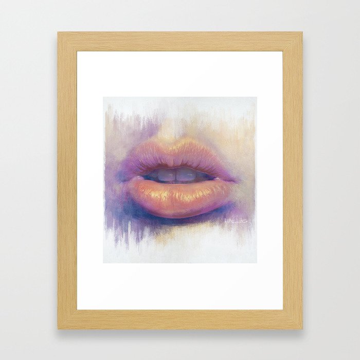 Lip Study Framed Art Print