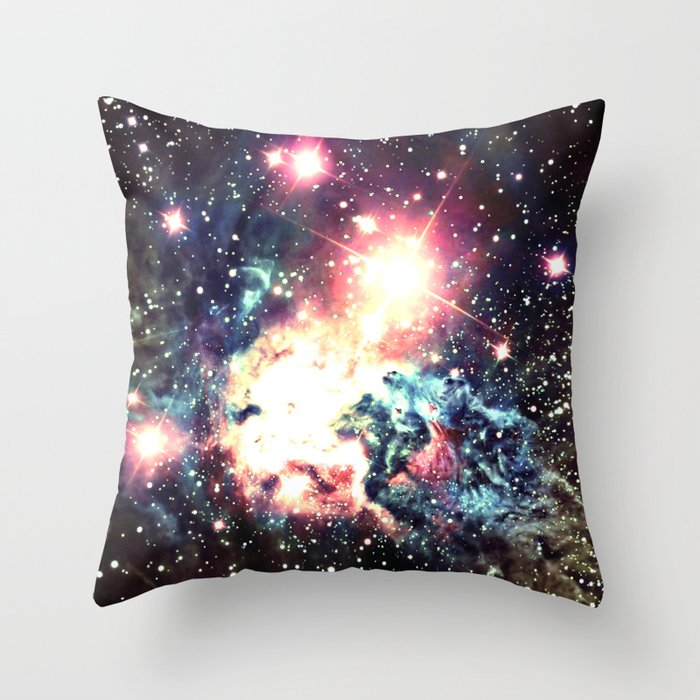 Fox Fur Nebula : Deep Pastels Galaxy Throw Pillow