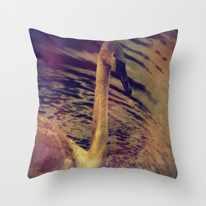 NEW TIMES SWAN. Throw Pillow
