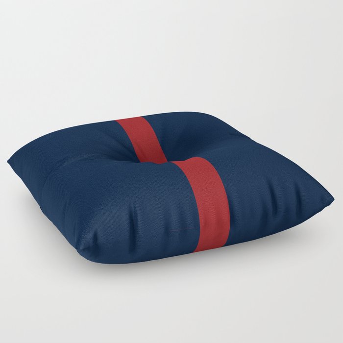 Navy Red Floor Pillow