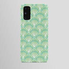 Lime Green and Blue Shell Art Deco Pattern Android Case