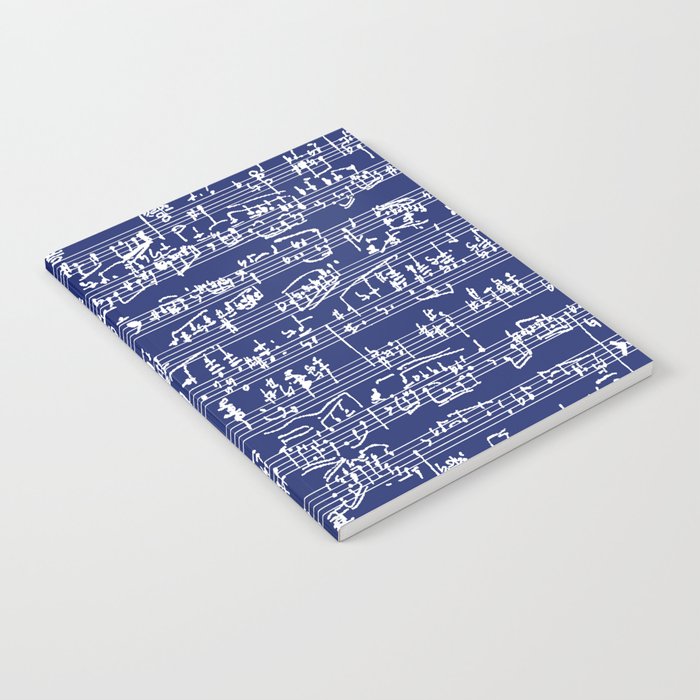 Hand Written Sheet Music // Midnight Blue Notebook