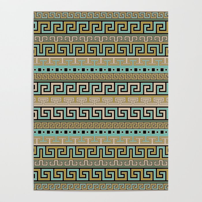 Meander Pattern - Greek Key Ornament #1 Poster