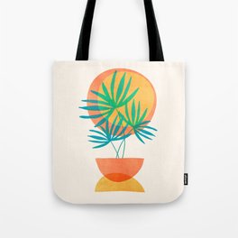 Summer Eclipse Mid Century Abstract Shapes Tote Bag
