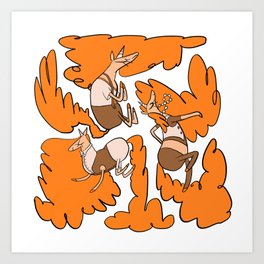 Fashion Po-Nays Orange Art Print