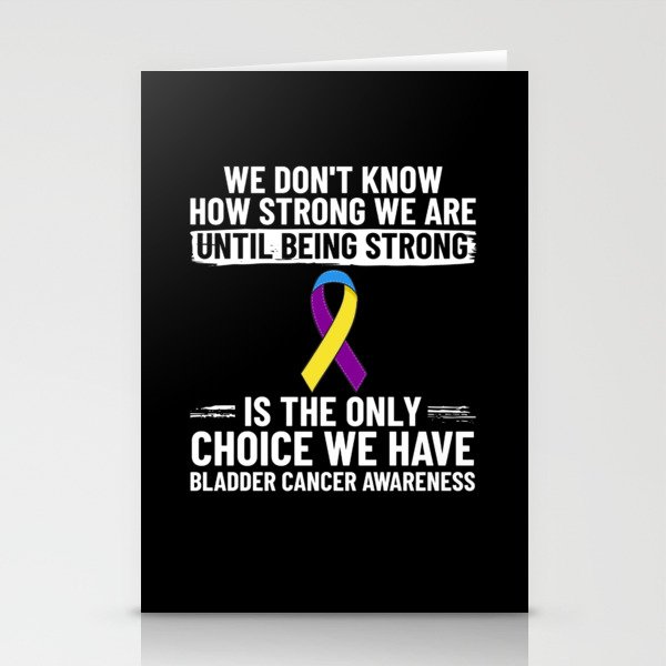 Bladder Cancer Ribbon Awareness Chemo Survivor Stationery Cards