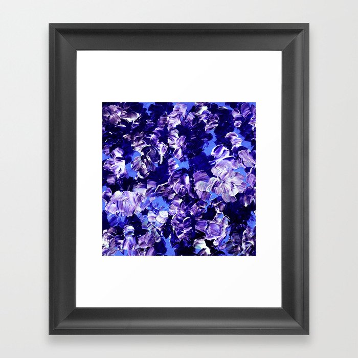 Floral Fantasy 2 Bold Blue Lavender Purple Abstract Flowers