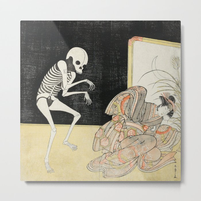 Skeleton Japanese Print, Katsukawa Shunsho, 1783 Art Print by Vintage Japan  | Society6