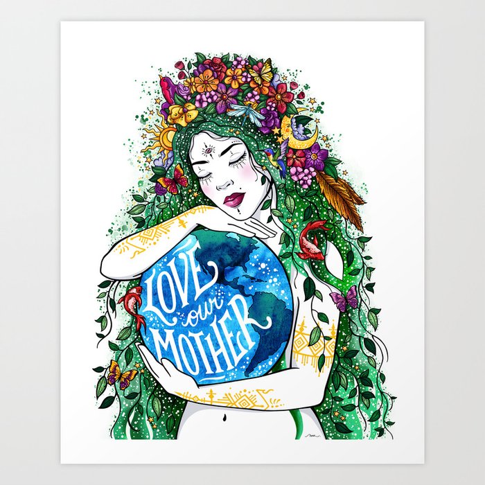 Love Our Mother Art Print