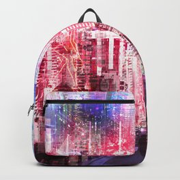 GESTALT Backpack | Painting, Fantasy, Architecture, Neon, Digital, Cyberpunk, Urban, Fictional, City 