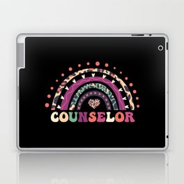 School counselor leopard rainbow Laptop Skin