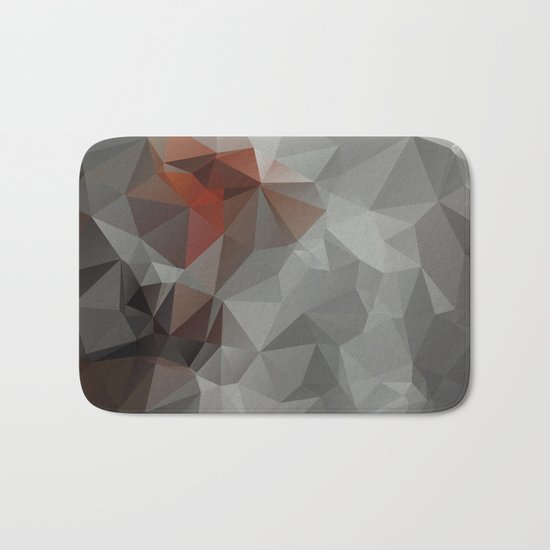 Abstract background of triangles polygon design bright colors Bath Mat