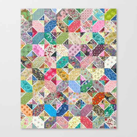 Betty's Diamond Quilt Canvas Print
