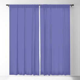 Veri Peri deep periwinkle blue solid color modern abstract pattern Blackout Curtain
