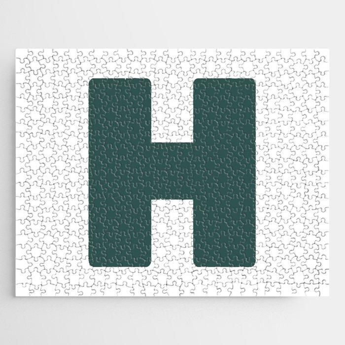 H (Dark Green & White Letter) Jigsaw Puzzle