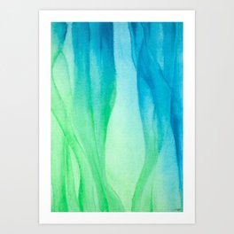 Blue-Green Abstract No.1 Art Print