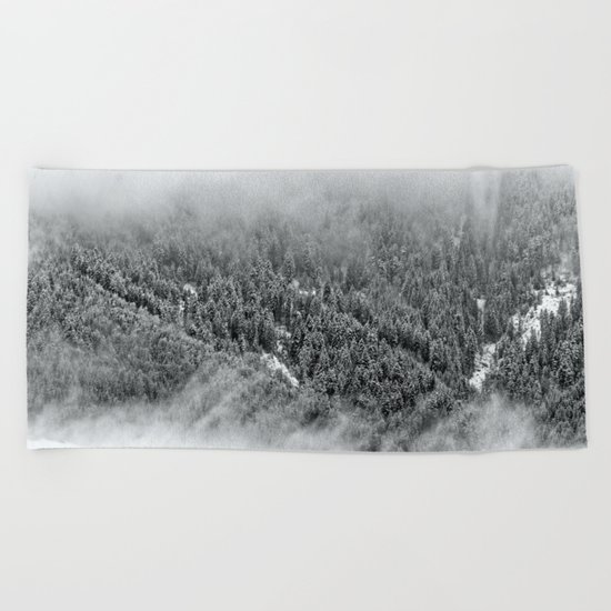 Misty Forest Beach Towel