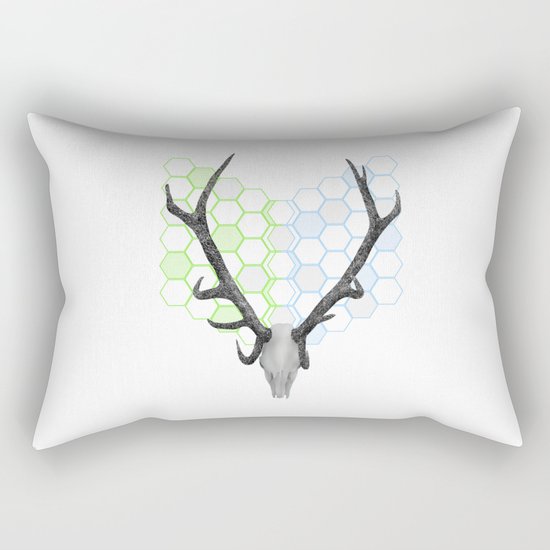 Stag Skull Rectangular Pillow