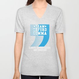 Team Oxford Comma V Neck T Shirt