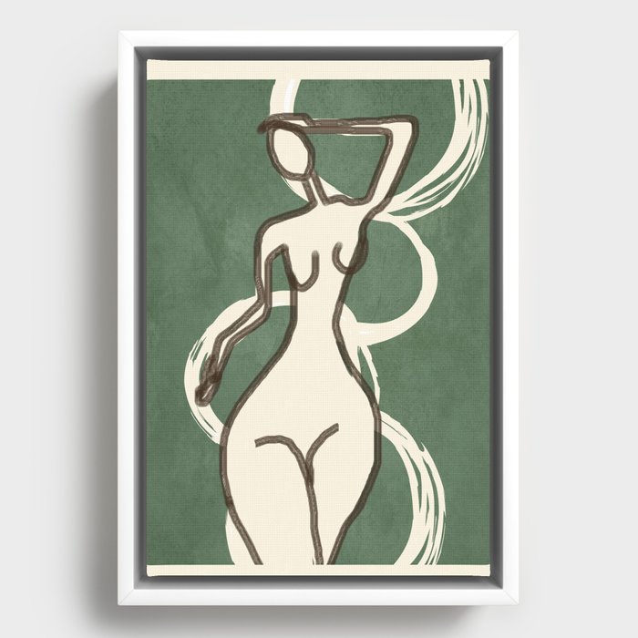Abstract Figure 05 Framed Canvas