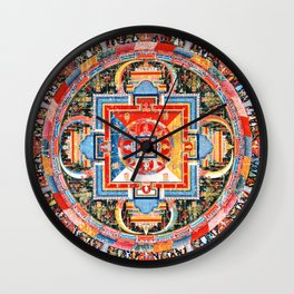 Mandala Buddhist 6 Wall Clock