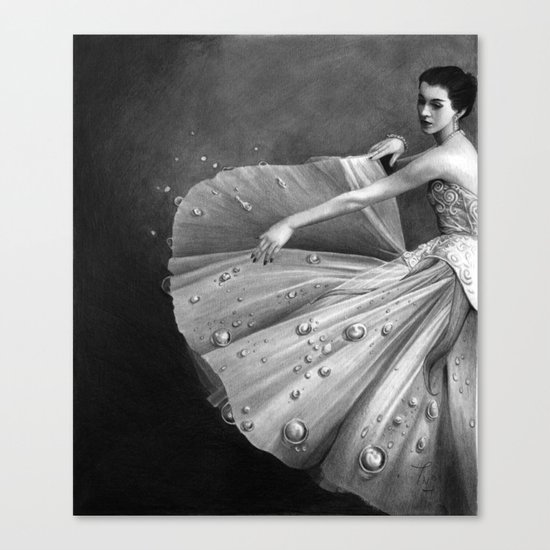 White Morning - graphite pencil drawing Canvas Print