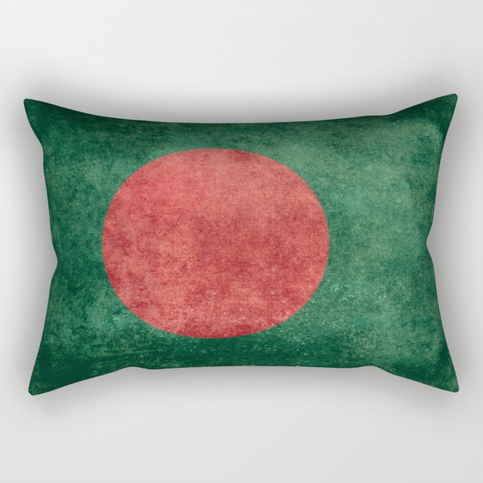 Bangladeshi Flag of Bangladesh in grungy Rectangular Pillow