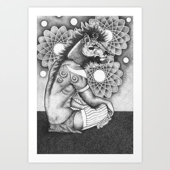 A young wizard Art Print
