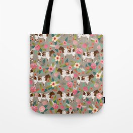 Shorthorn cattle breed farm homestead cows shorthorn cow floral Tote Bag