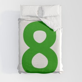 Number 8 (Green & White) Duvet Cover