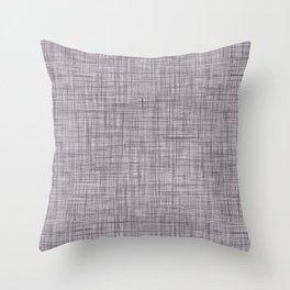 Cross Weave Line Pattern Dark Lavender Purple Throw Pillow