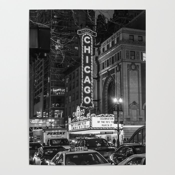 Chicago's State Street During Rush Hour Poster