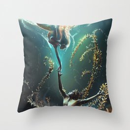 Underwater ballet Throw Pillow