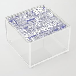 Glasgow toile periwinkle Acrylic Box