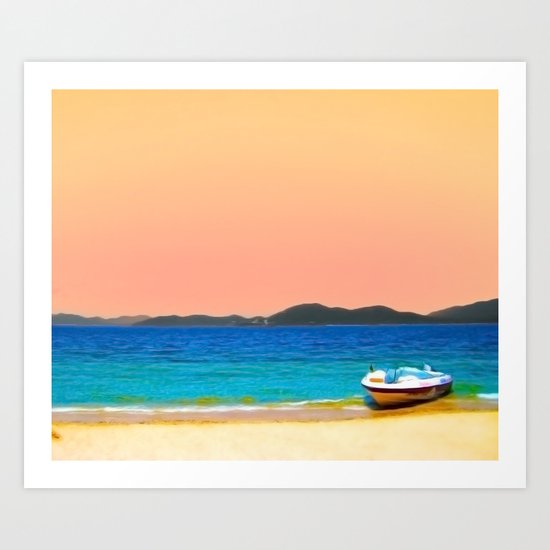 Mellow Beach Art Print